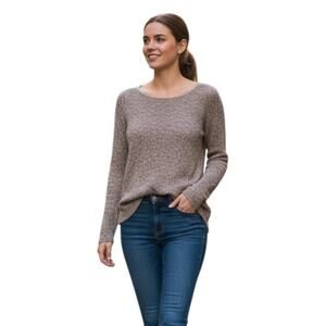 ZARA Brown Knit Long Sleeve Sweater Top, M